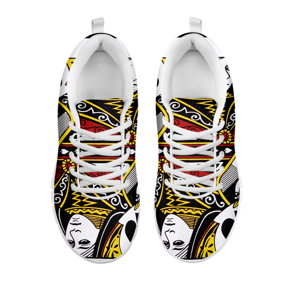 Queen Of Spades Playing Card Print White Sneakers