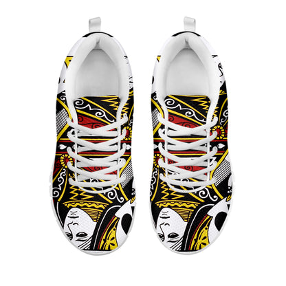 Queen Of Spades Playing Card Print White Sneakers