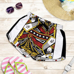 Queen Of Spades Playing Card Print Women's Shorts