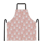 Rabbit And Carrot Pattern Print Apron