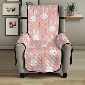 Rabbit And Carrot Pattern Print Armchair Protector