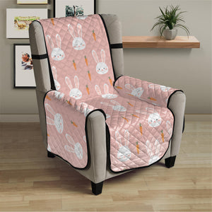 Rabbit And Carrot Pattern Print Armchair Protector