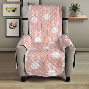 Rabbit And Carrot Pattern Print Armchair Protector