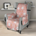 Rabbit And Carrot Pattern Print Armchair Protector