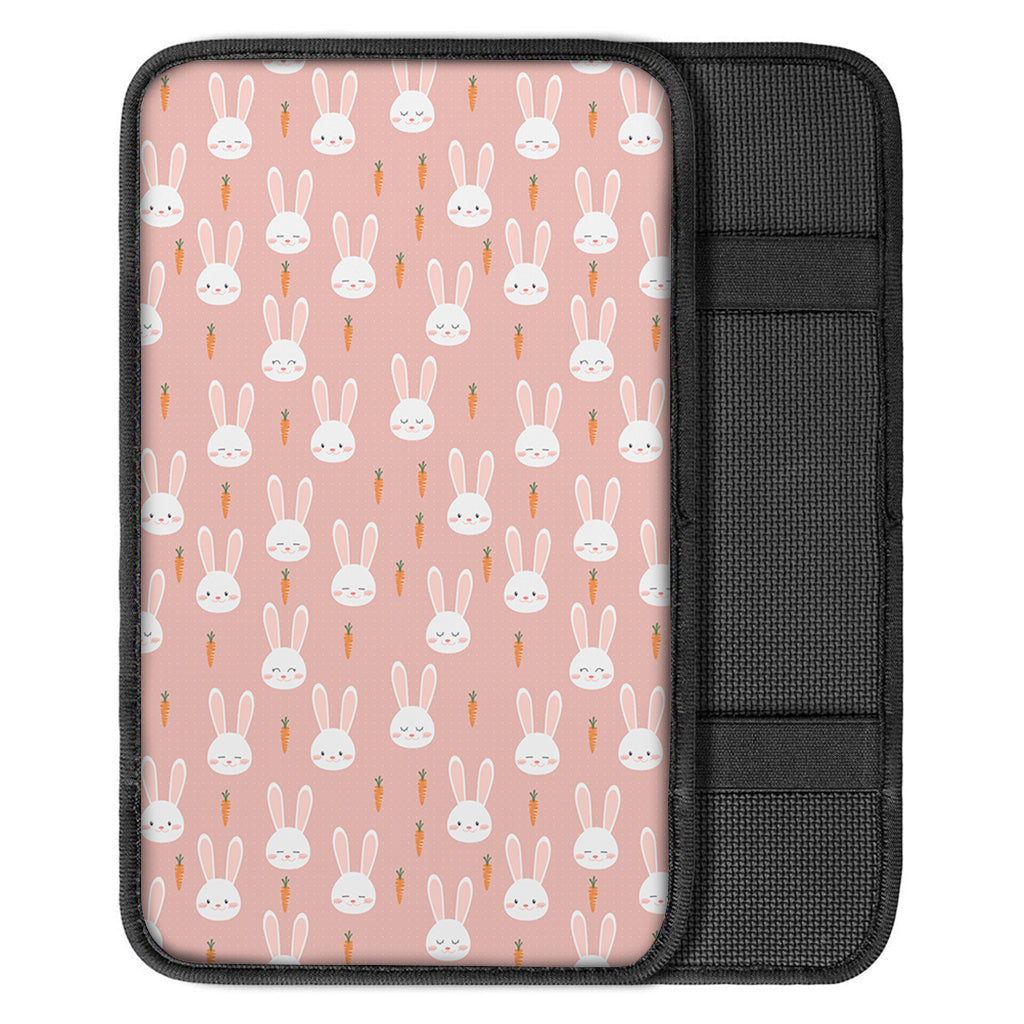 Rabbit And Carrot Pattern Print Car Center Console Cover