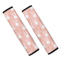 Rabbit And Carrot Pattern Print Car Seat Belt Covers