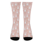 Rabbit And Carrot Pattern Print Crew Socks
