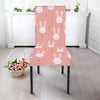 Rabbit And Carrot Pattern Print Dining Chair Slipcover