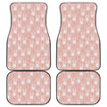 Rabbit And Carrot Pattern Print Front and Back Car Floor Mats