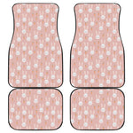 Rabbit And Carrot Pattern Print Front and Back Car Floor Mats