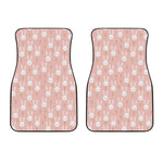 Rabbit And Carrot Pattern Print Front Car Floor Mats