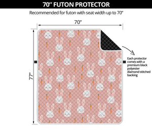 Rabbit And Carrot Pattern Print Futon Protector