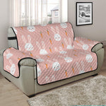 Rabbit And Carrot Pattern Print Half Sofa Protector