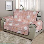 Rabbit And Carrot Pattern Print Half Sofa Protector