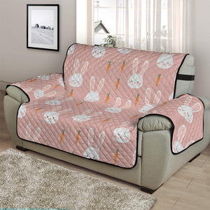 Rabbit And Carrot Pattern Print Half Sofa Protector