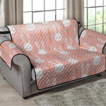 Rabbit And Carrot Pattern Print Loveseat Protector