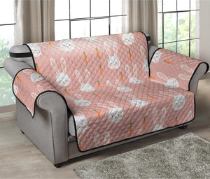 Rabbit And Carrot Pattern Print Loveseat Protector