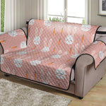 Rabbit And Carrot Pattern Print Loveseat Protector