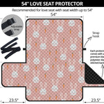 Rabbit And Carrot Pattern Print Loveseat Protector