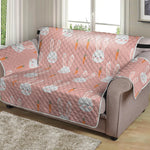 Rabbit And Carrot Pattern Print Loveseat Protector