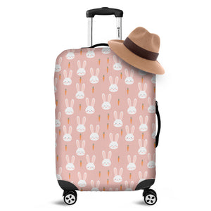 Rabbit And Carrot Pattern Print Luggage Cover