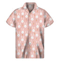 Rabbit And Carrot Pattern Print Men's Short Sleeve Shirt