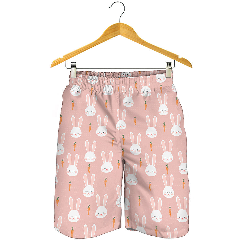 Rabbit And Carrot Pattern Print Men's Shorts