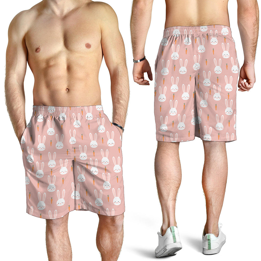 Rabbit And Carrot Pattern Print Men's Shorts