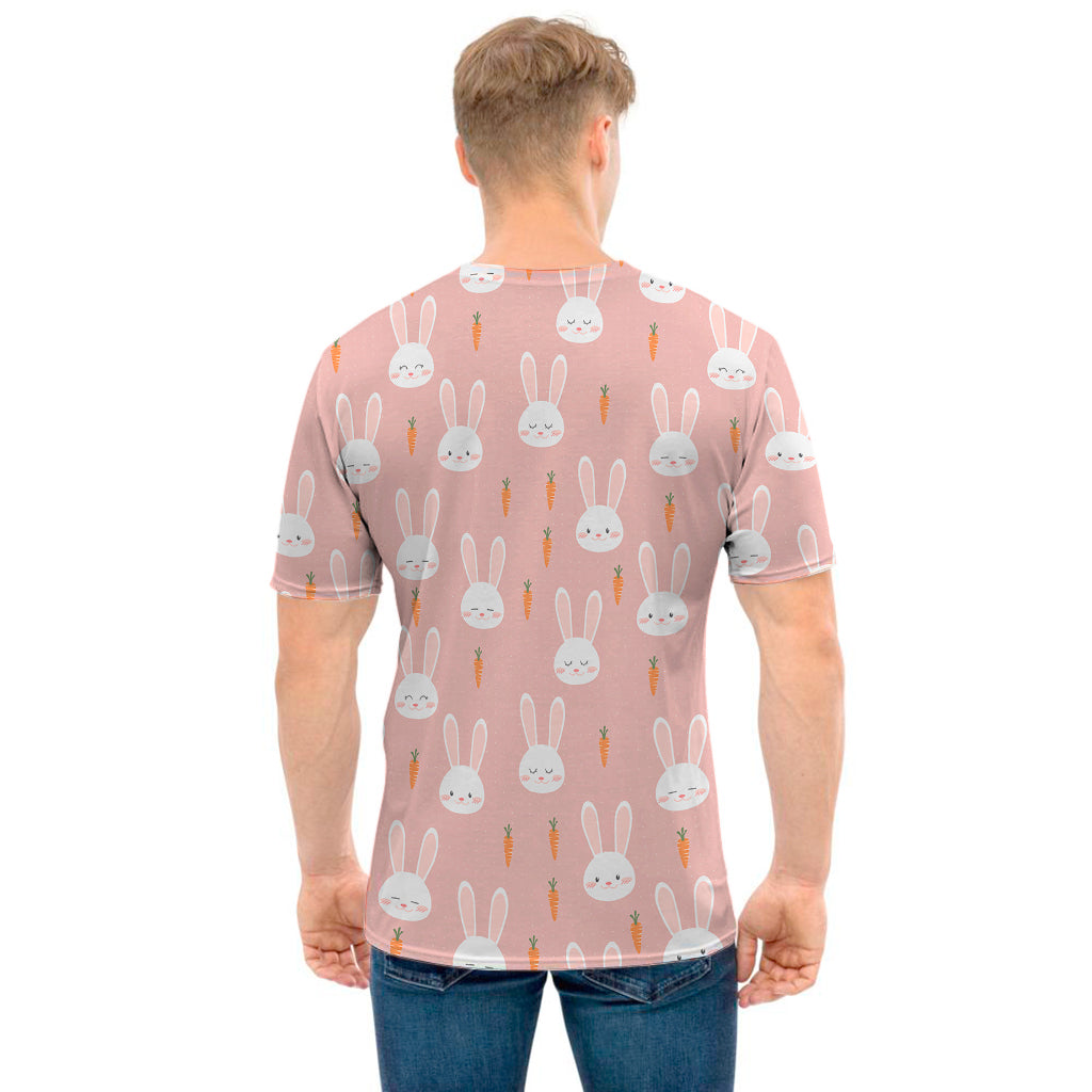 Rabbit And Carrot Pattern Print Men's T-Shirt