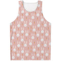 Rabbit And Carrot Pattern Print Men's Tank Top