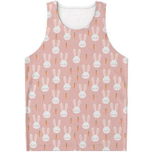 Rabbit And Carrot Pattern Print Men's Tank Top