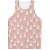 Rabbit And Carrot Pattern Print Men's Tank Top