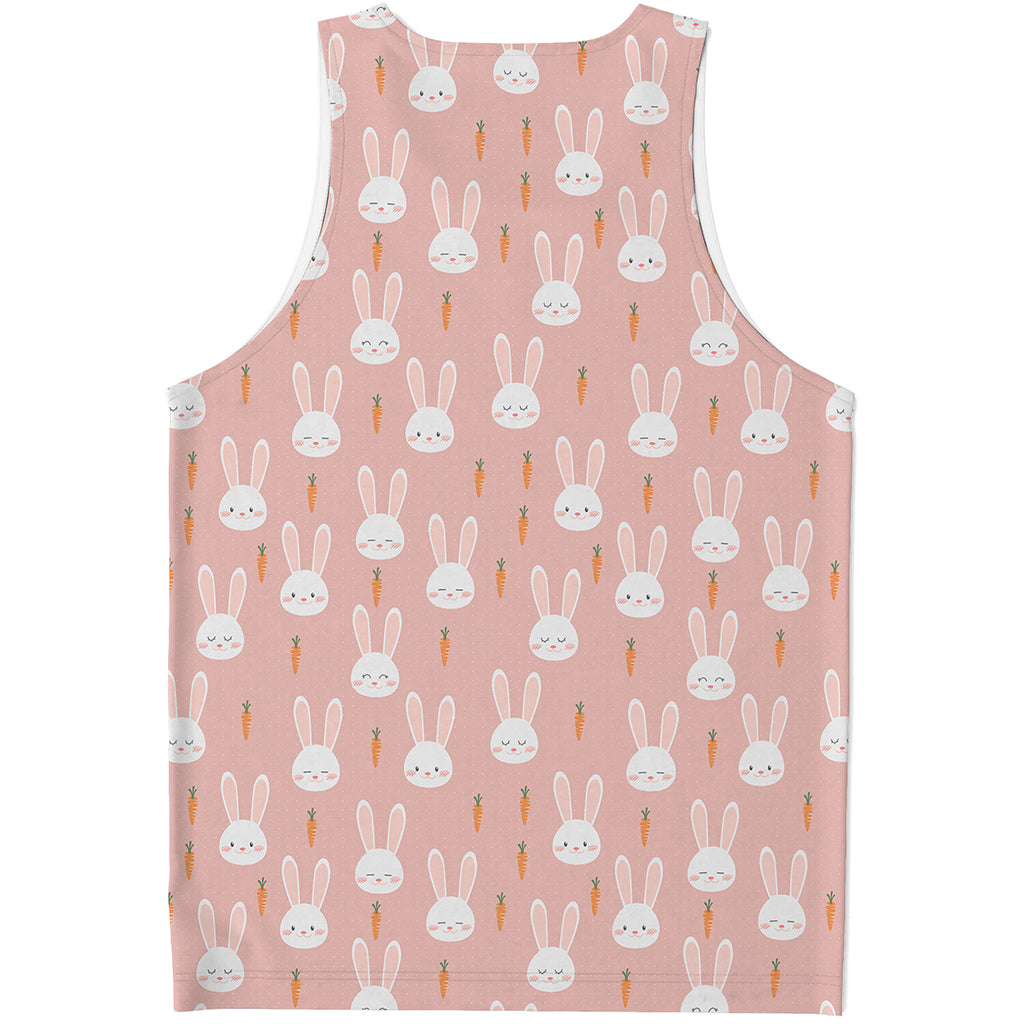 Rabbit And Carrot Pattern Print Men's Tank Top