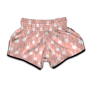 Rabbit And Carrot Pattern Print Muay Thai Boxing Shorts