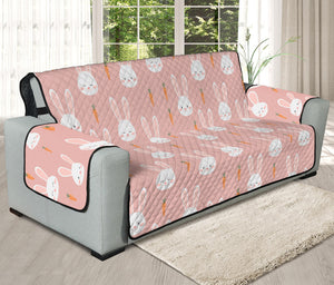 Rabbit And Carrot Pattern Print Oversized Sofa Protector