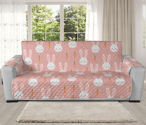 Rabbit And Carrot Pattern Print Oversized Sofa Protector