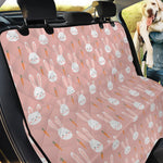 Rabbit And Carrot Pattern Print Pet Car Back Seat Cover