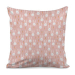 Rabbit And Carrot Pattern Print Pillow Cover