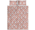 Rabbit And Carrot Pattern Print Quilt Bed Set