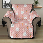 Rabbit And Carrot Pattern Print Recliner Protector