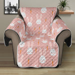 Rabbit And Carrot Pattern Print Recliner Protector