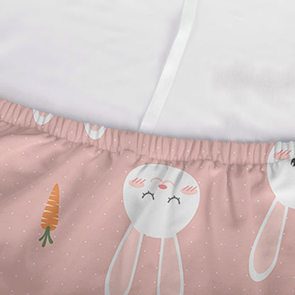 Rabbit And Carrot Pattern Print Sofa Cover