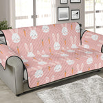 Rabbit And Carrot Pattern Print Sofa Protector