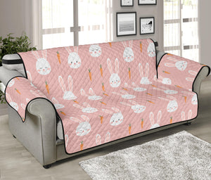 Rabbit And Carrot Pattern Print Sofa Protector