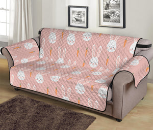 Rabbit And Carrot Pattern Print Sofa Protector