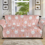 Rabbit And Carrot Pattern Print Sofa Protector