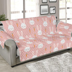 Rabbit And Carrot Pattern Print Sofa Protector