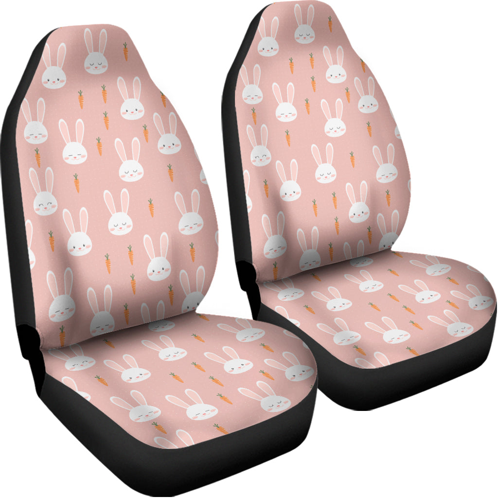 Rabbit And Carrot Pattern Print Universal Fit Car Seat Covers