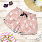 Rabbit And Carrot Pattern Print Women's Shorts