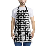 Rabbit And Cat Pattern Print Apron